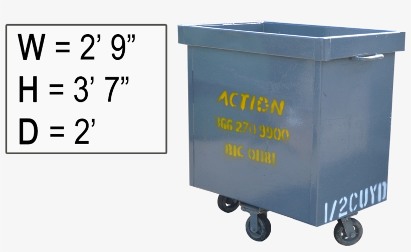 1/2 Yard A-frame Container - 1 2 Yard Container, transparent png #8910092