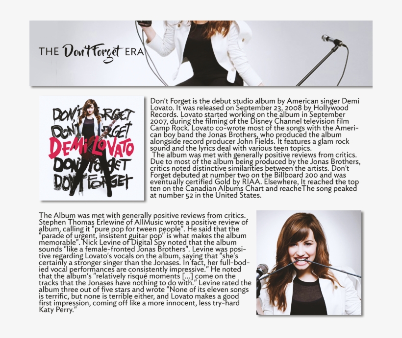 Xlixsym - Demi Lovato Don T Forget, transparent png #8910274