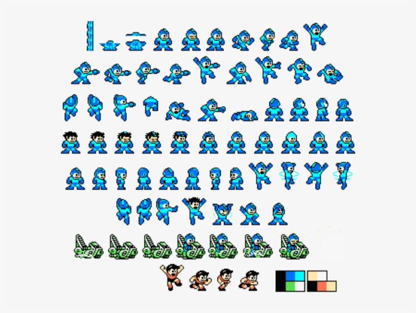 Mega Man Sprite Nes, transparent png #8910913