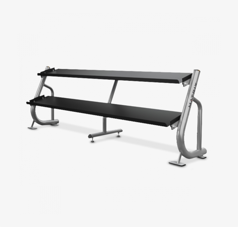 Matrix Flat-tray Dumbbell Racks - 2 Tier Flat Tray Dumbbell Rack, transparent png #8912003