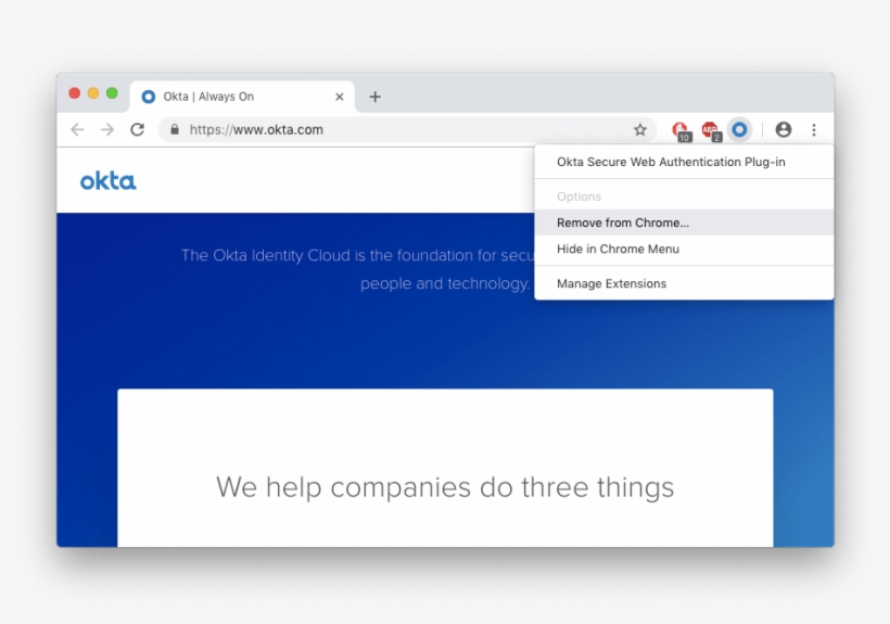 On The Right Of The Search Bar, Right Click On The - Okta, transparent png #8912212