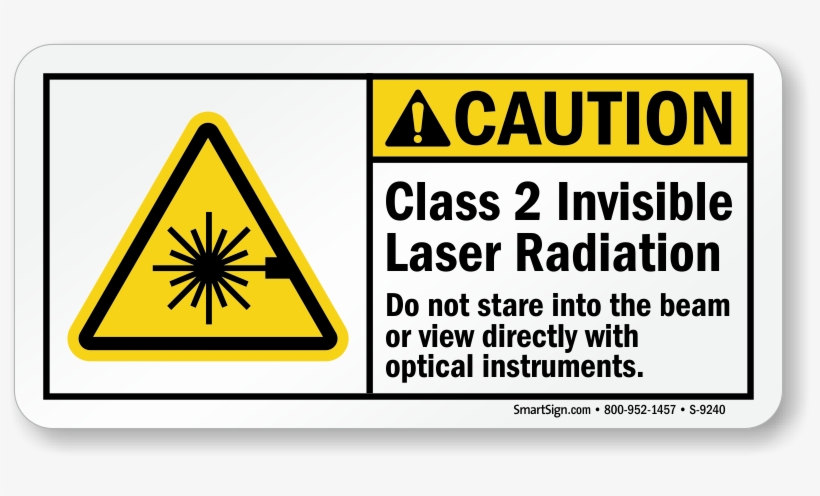 800 X 416 3 - Class 2 Laser Sign, transparent png #8913392