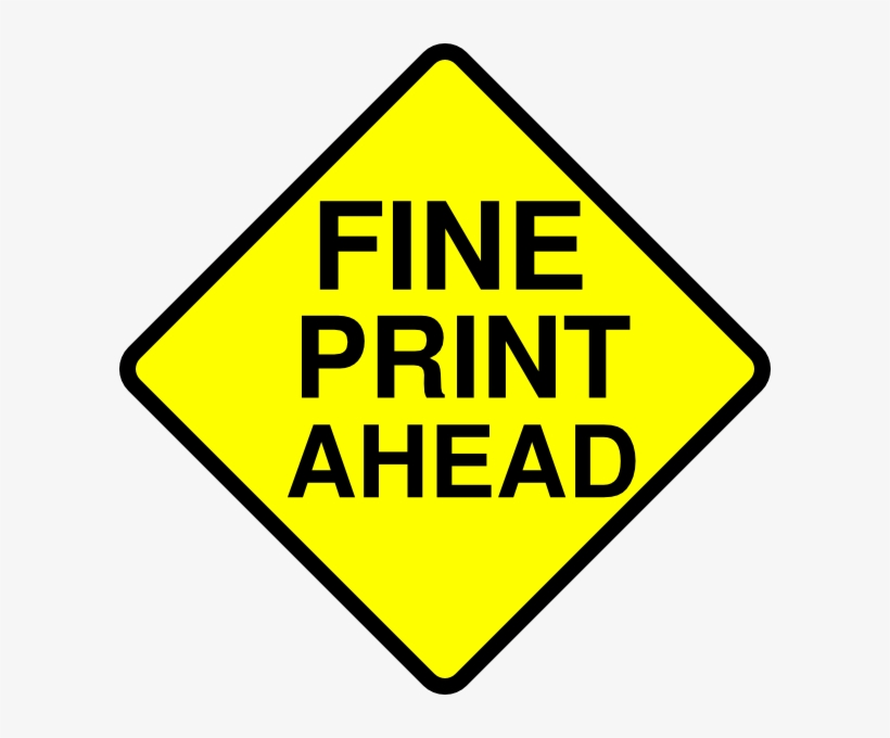 Fine Print Caution Clip Art - Small Person On Board Sign, transparent png #8913412