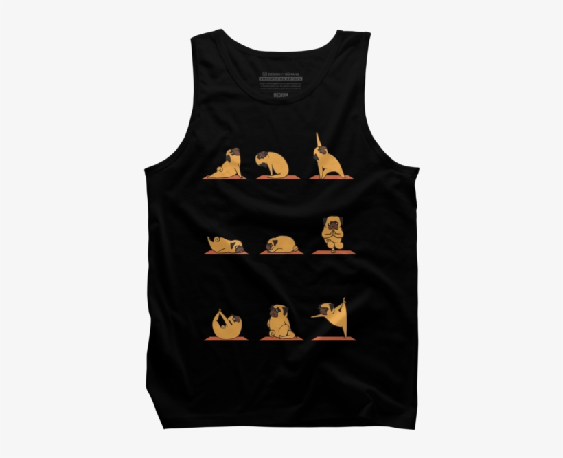 Pug Yoga - T-shirt, transparent png #8914078
