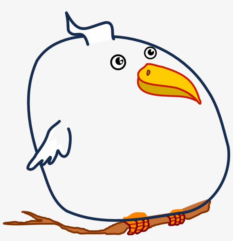 Fat Bird Black White Line Art 999px 82 - Fat Bird Clipart, transparent png #8914915