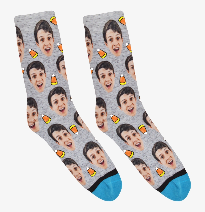 Custom Halloween Socks - Divvy Up Socks Grey, transparent png #8914954