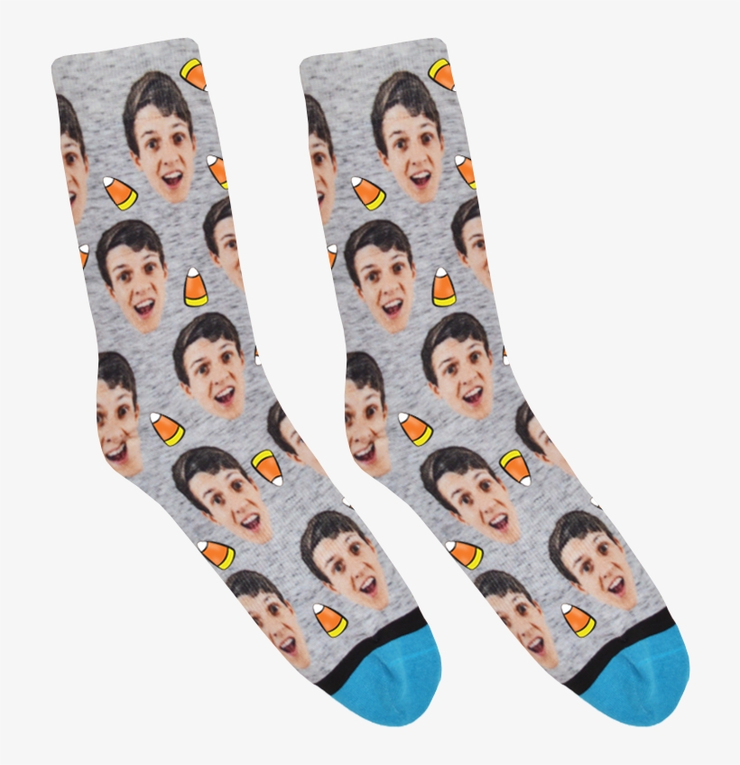 Custom Halloween Socks Divvy Up Socks Grey Free Transparent PNG