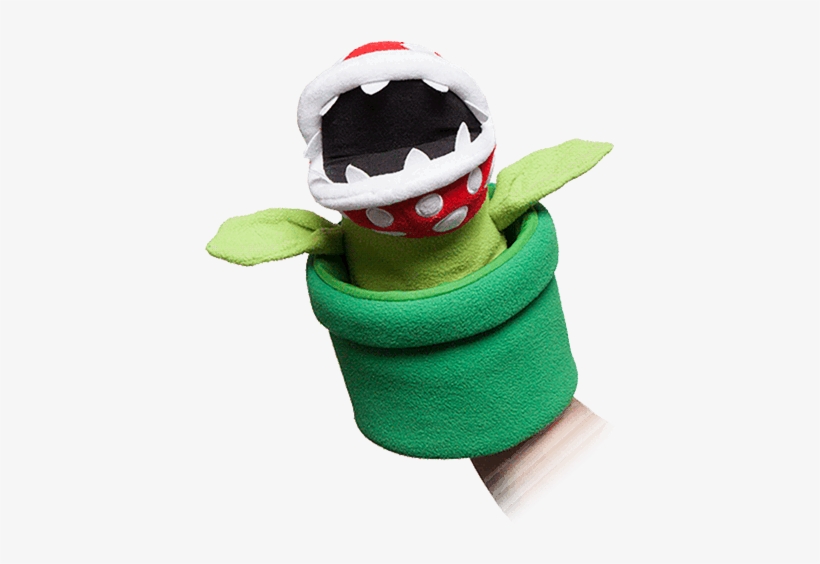 Super Mario Piranha Plant Hand Puppet - Super Mario Piranha Plant Puppet, transparent png #8915098