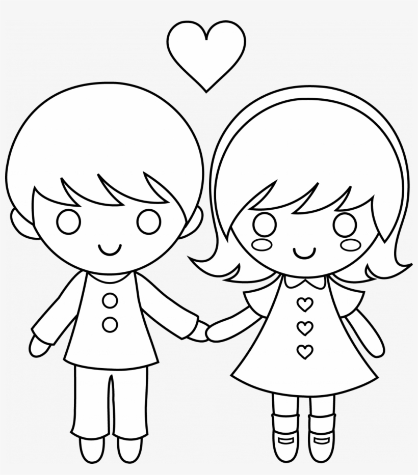 Little Kid Draws Line For Umpire Pictures To Draw - Boy And Girl Holding Hands, transparent png #8916018