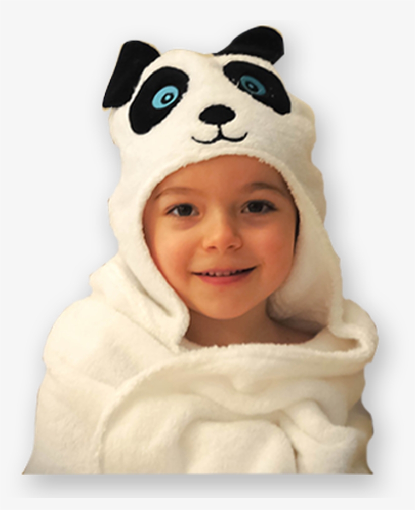 Panda Hooded Cotton Turkish Towel - Costume Hat, transparent png #8916214