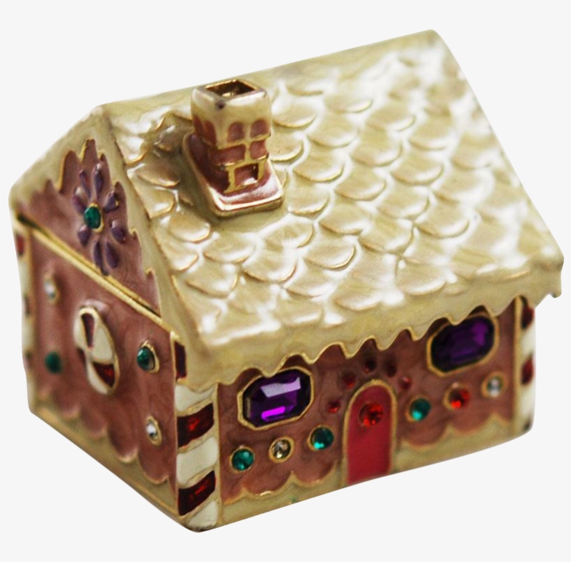 Monet Gingerbread House Trinket Box Holiday - Gingerbread House, transparent png #8917253