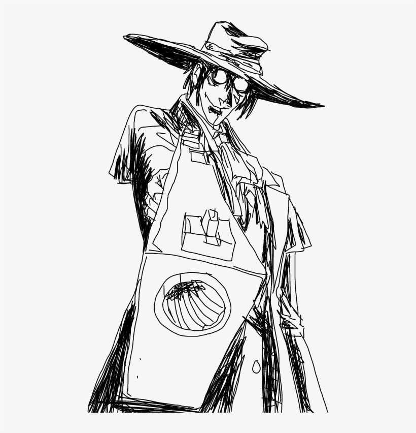 Alucard Drawing Creepy - Alucard Drawing, transparent png #8917482