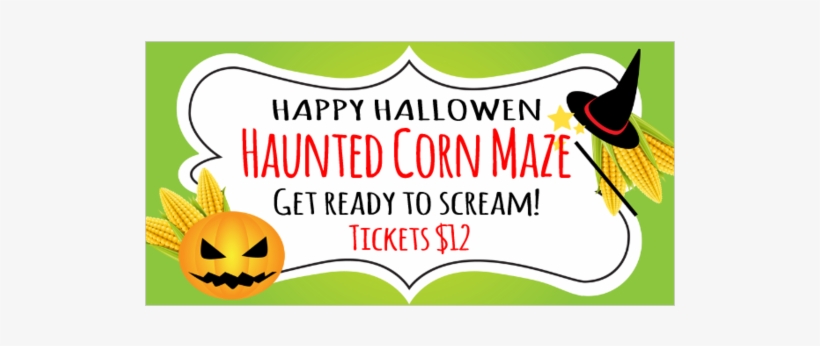 Halloween Haunted Corn Maze Vinyl Banner, transparent png #8917624