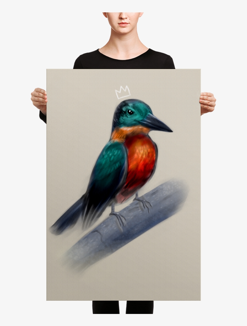 "kingfisher" Canvas - " - Slime Purple, transparent png #8918775