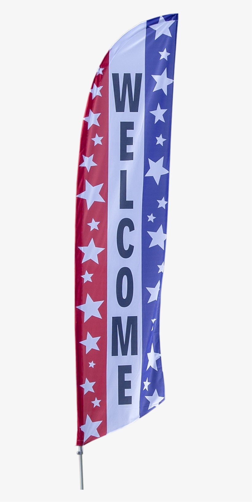 Our "welcome" Flag Features Black Text On A Red, White - Flag, transparent png #8919119