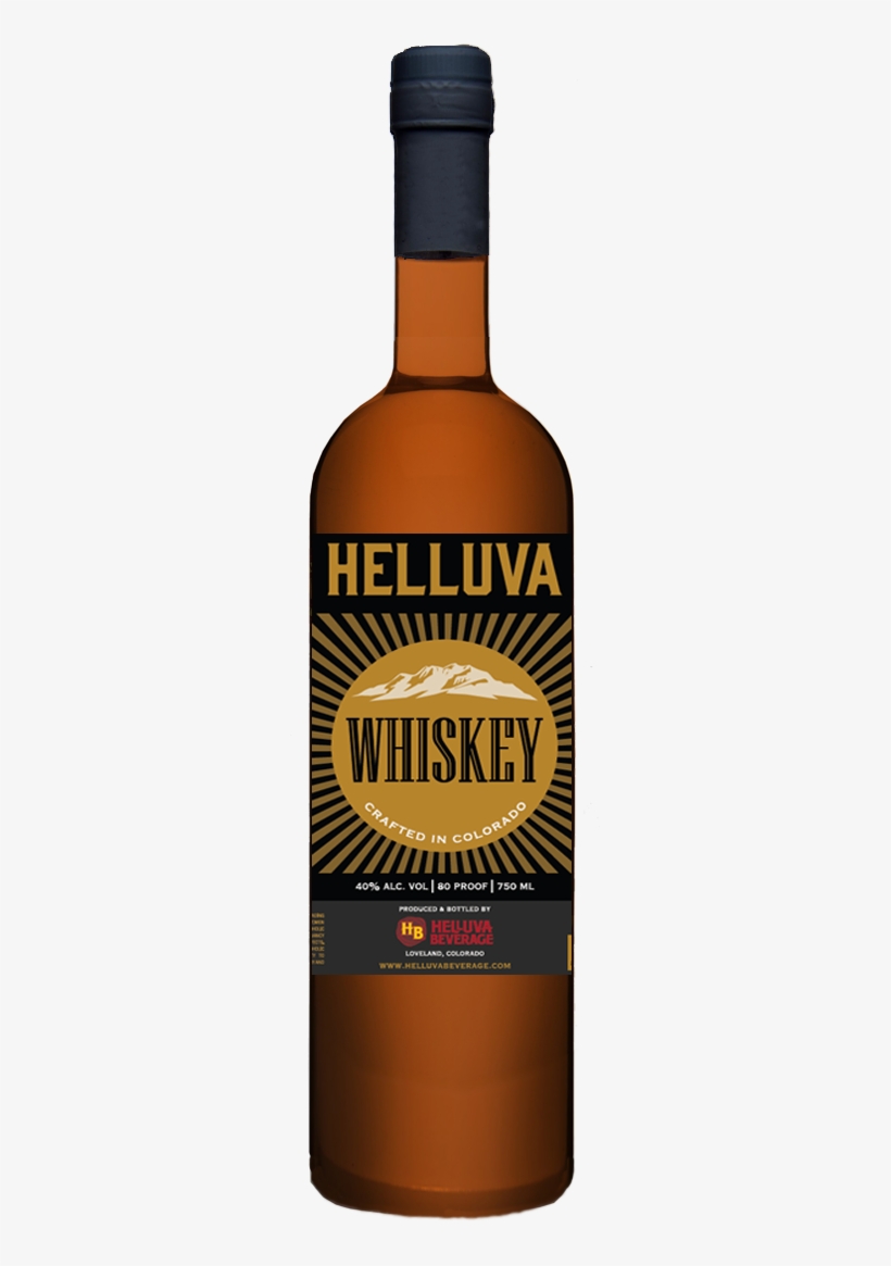 Helluva Whiskey Is Blended In Colorado In Small Batches - Label, transparent png #8919897