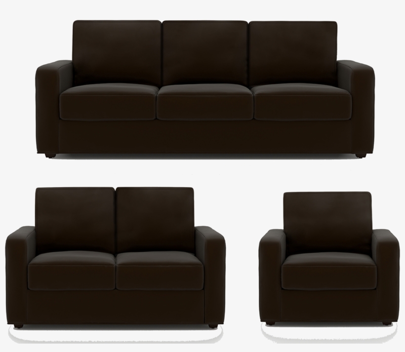 Premium Leatherette Sofa Set - Studio Couch, transparent png #8921589