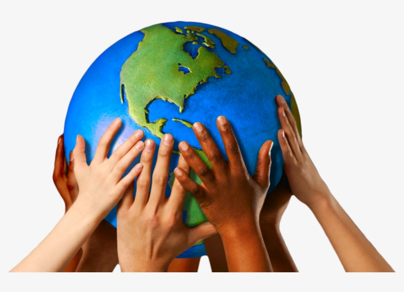 India Association - Globe With Hands, transparent png #8921757
