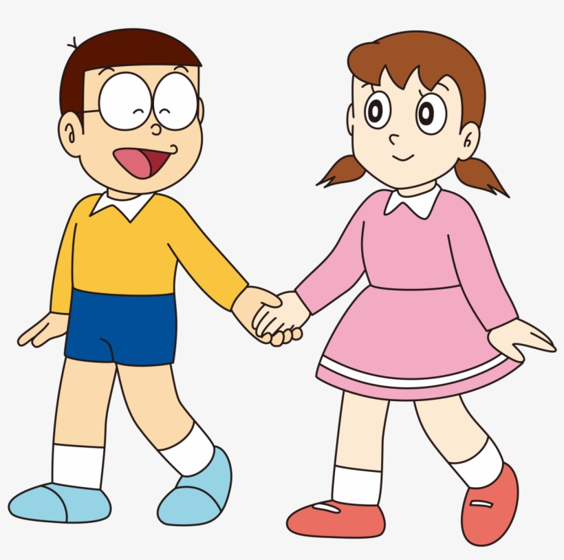Doraemon - Shizuka And Nobita, transparent png #8922059