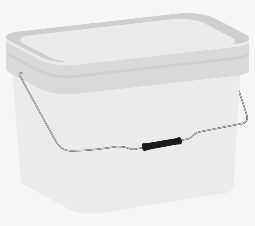 Square Bucket - Box, transparent png #8922417