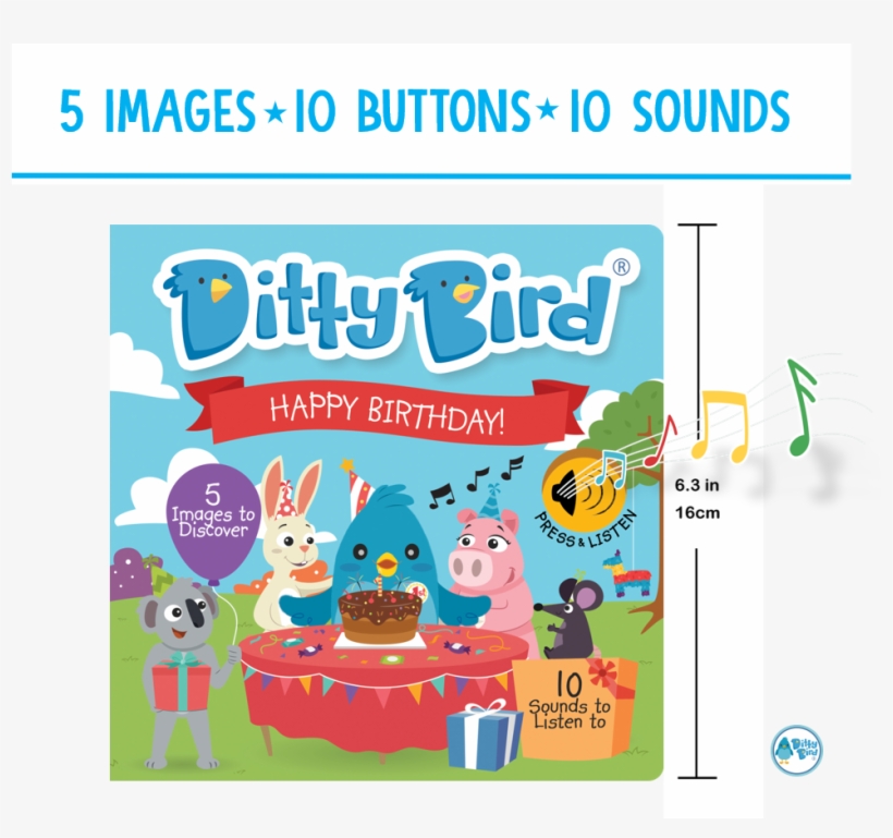 Ditty Bird Interactive Musical Book - Music, transparent png #8924290