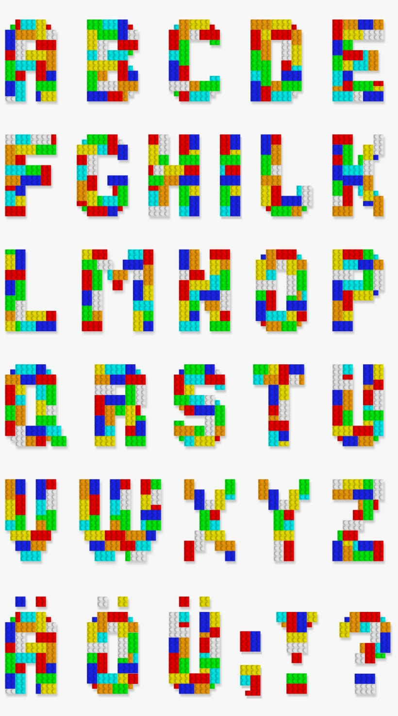 Building Blocks Letters Toys Children Free Image - Lego Alphabet, transparent png #8924362