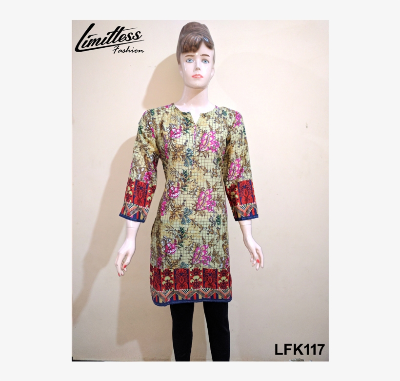 New & Stylish Printed Stitched Kurti In Lawn - Formal Wear, transparent png #8924824