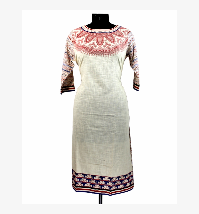 Rayon Printed Stitched Straight Kurti - Formal Wear, transparent png #8926178
