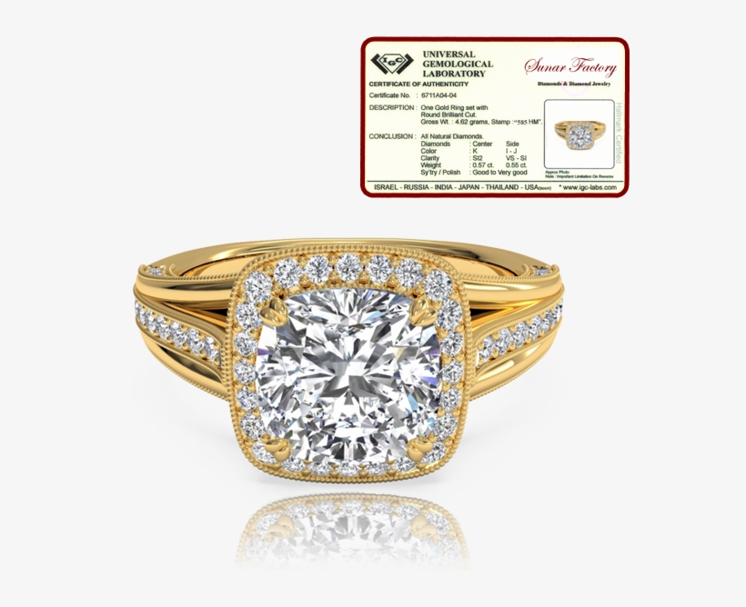 Certified Diamond Jewelry - Ring, transparent png #8926213