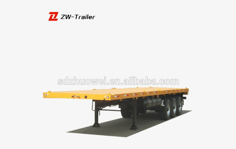 20ft 40ft Container Platform Lorry Truck Semi Trailer - Trailer, transparent png #8926376