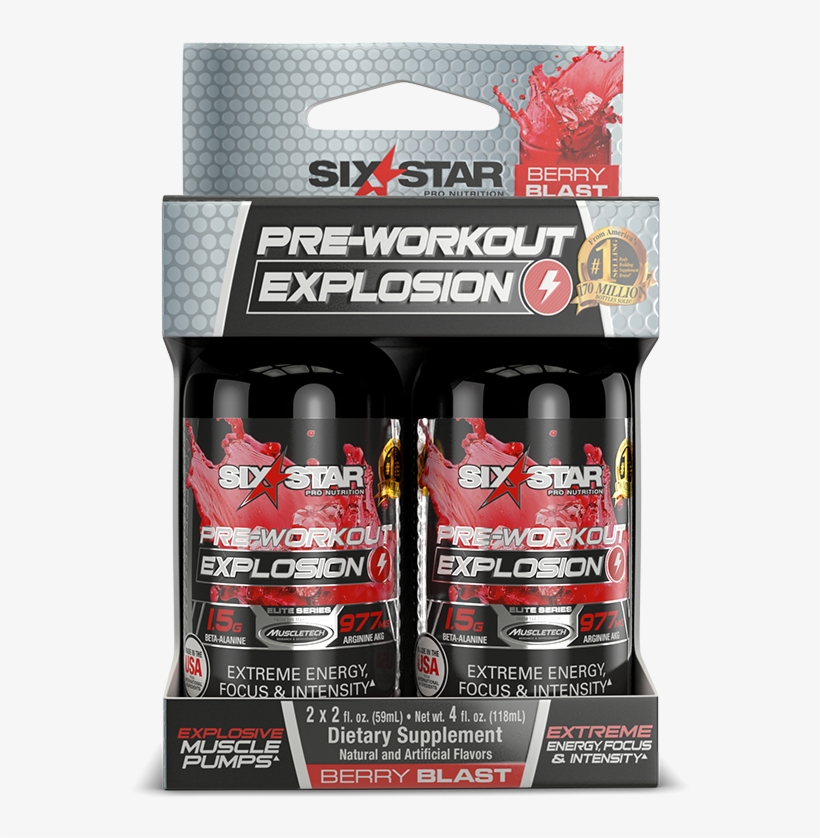 Pre-workout Explosion Shot - Six Star, transparent png #8926765