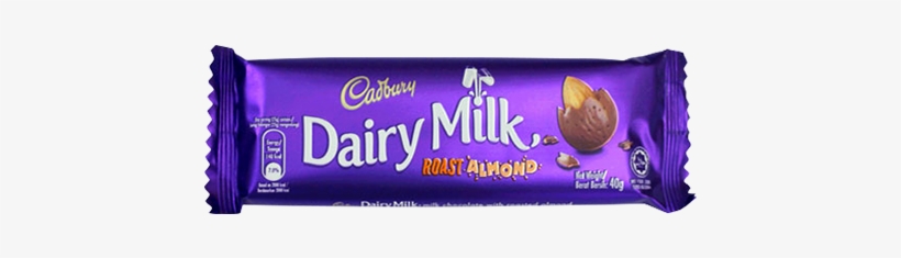 캐드베리 데어리 밀크 로스트 아몬드 - Cadbury Dairy Milk, transparent png #8928060