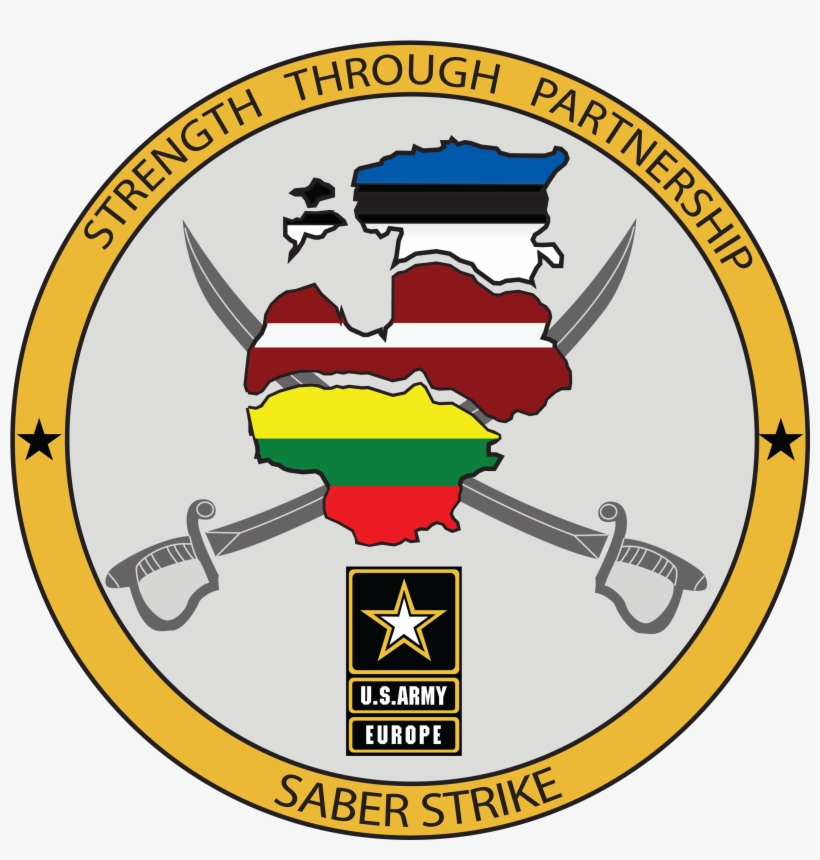 Saber Strike Logo - Latvia And Lithuania United, transparent png #8929242