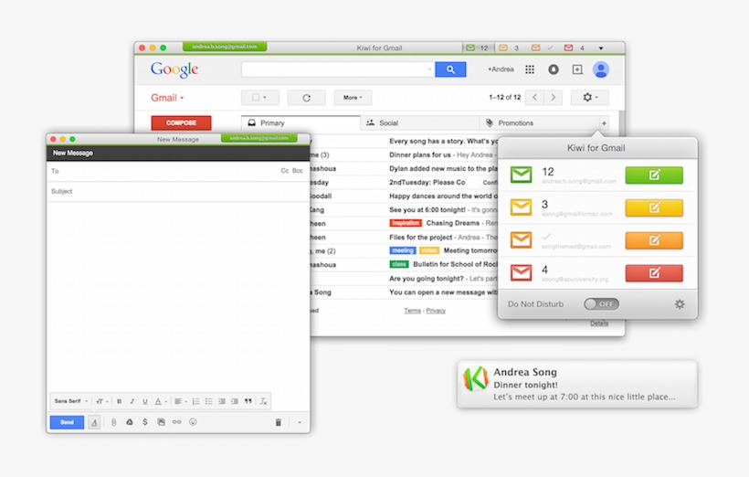 Kiwi For Gmail Is An Email Client You Didn't Know You - Kiwi Gmail, transparent png #8930505