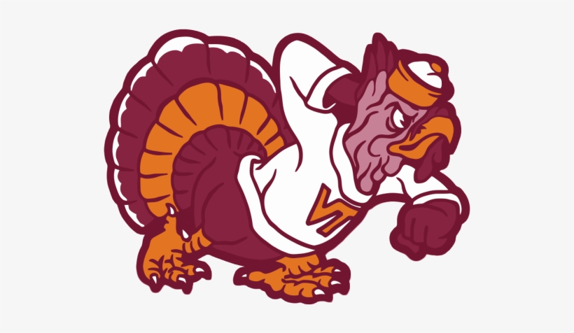 Fighting Gobbler Virginia Tech Football, Vintage Logos, - Virginia Tech Fighting Gobbler Logo, transparent png #8930550