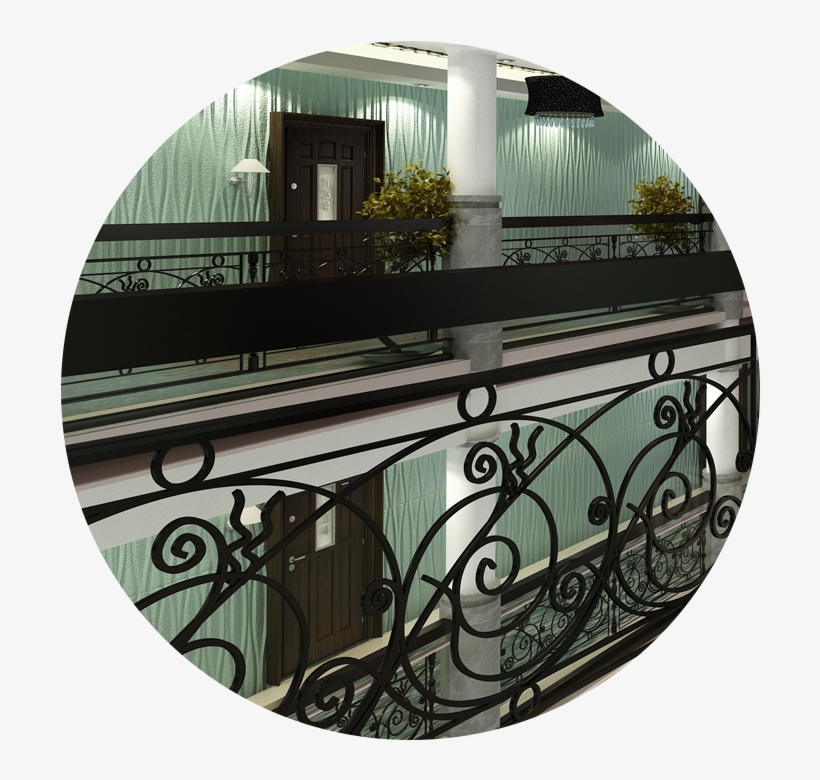 Hotel Lobby Steel - Handrail, transparent png #8930702