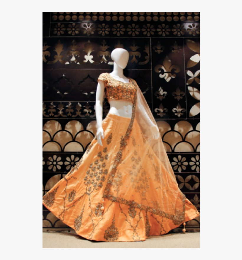 Petal Peach Bridal Silk Heavy Designer Lehenga For - Latest Lehenga Designs In Peach Colour, transparent png #8930818