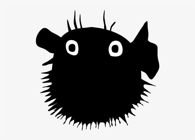 Porcupine Fish - Silhouette - Animals Illustration - Cartoon, transparent png #8931284