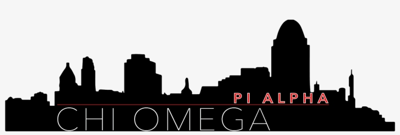 Chi Omega Newsletter Page - Cincinnati Skyline Clip Art, transparent png #8931478