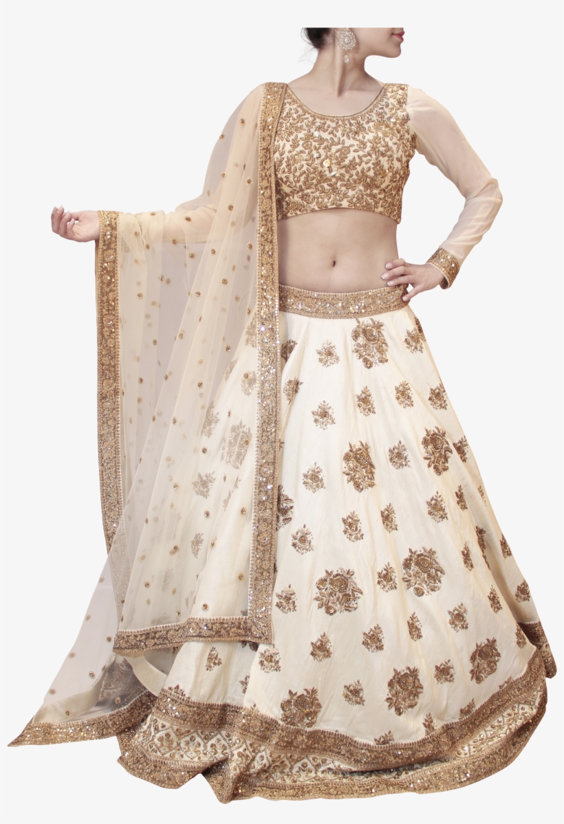 Off White Bridal Lehenga, transparent png #8931559
