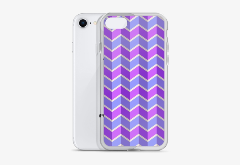 Blue And Purple Chevron Pattern Iphone Case - Mobile Phone Case, transparent png #8932149