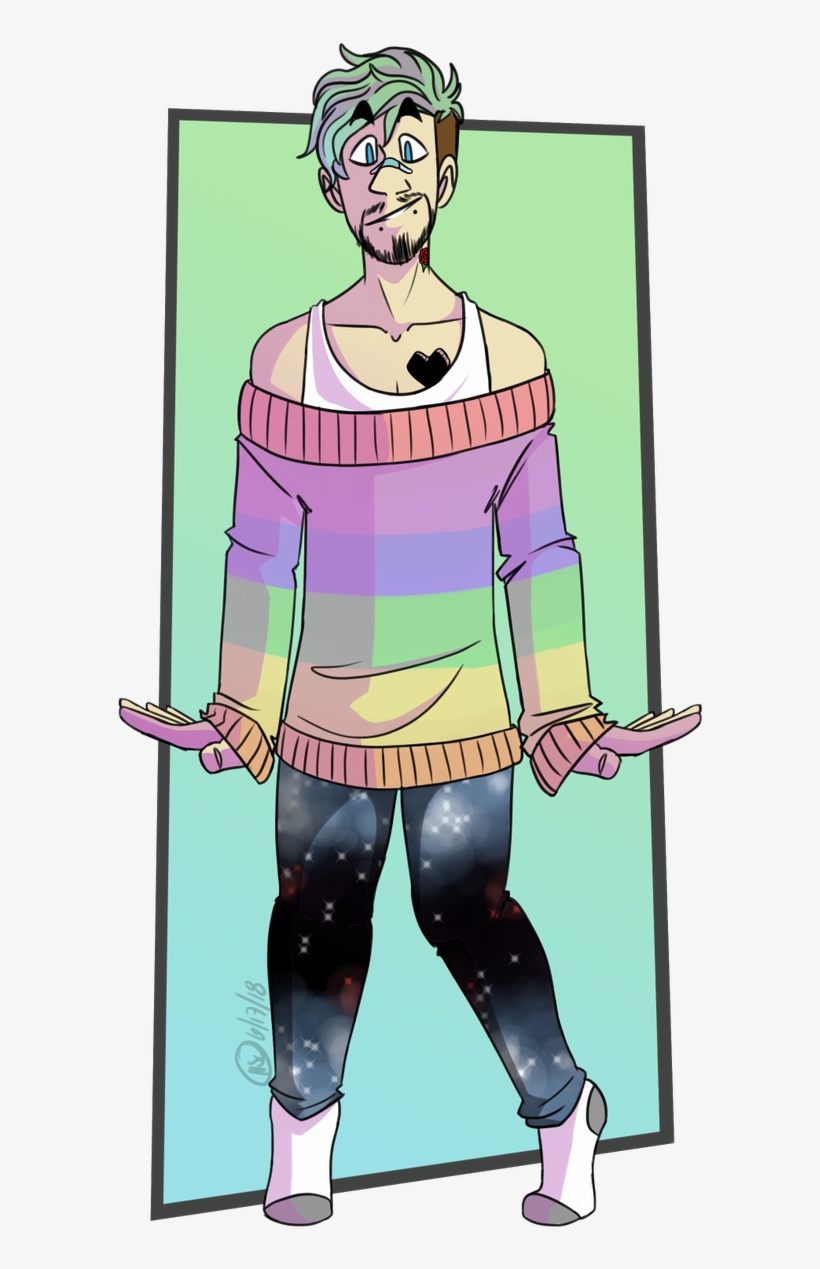 Drew Pastel Jacksepticeye And Pastel Goth Jacksepticeye, - Jacksepticeye Full Body, transparent png #8932719