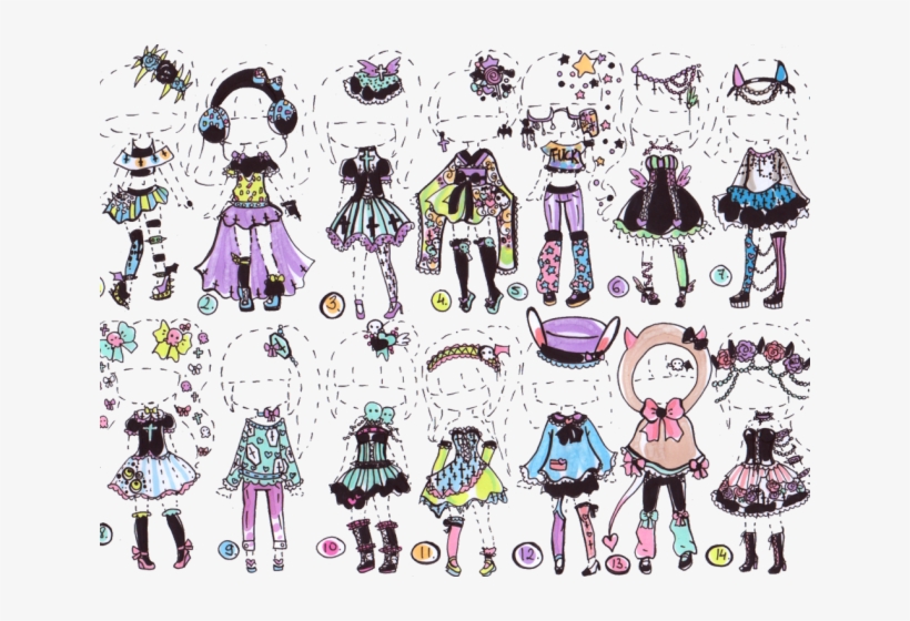 Gothic Tattoos Clipart Pastel Goth - Drawing On Clothes Cartoon, transparent png #8932965