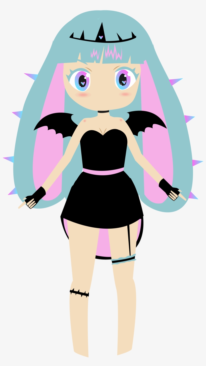 The Pastel Goth Bunny - Cartoon, transparent png #8933176