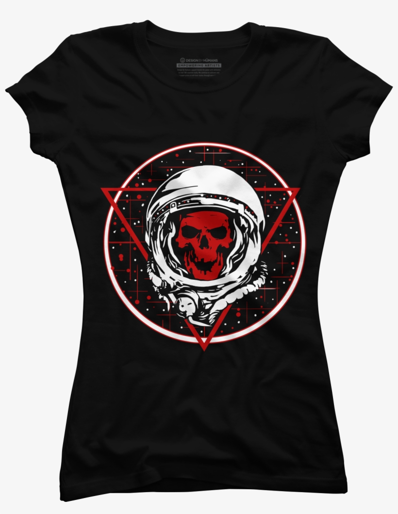Red Skull Spaceman Women's T-shirt - T-shirt, transparent png #8933527
