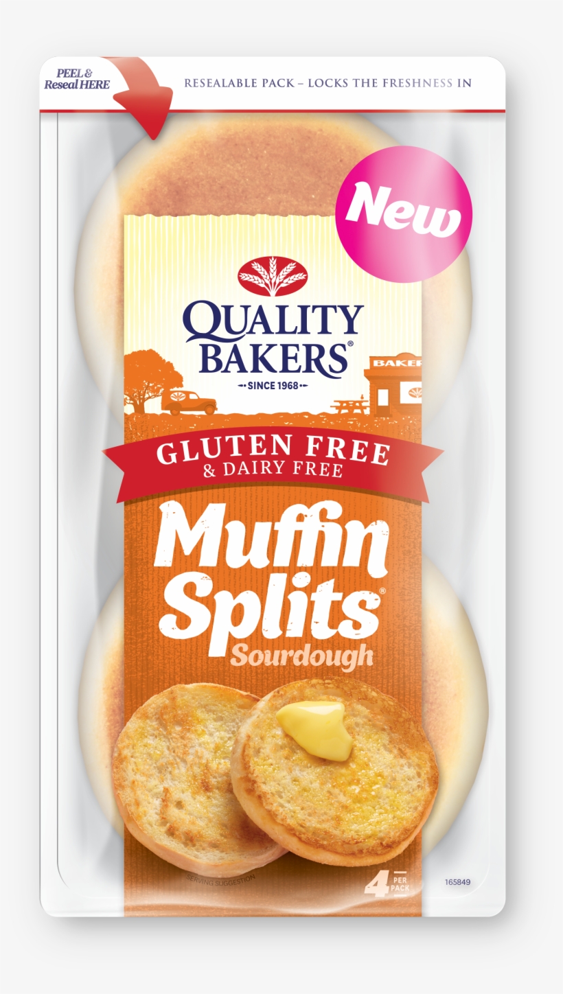 Gluten Free Sourdough Muffin Splits - Quality Bakers Gluten Free Muffin Splits, transparent png #8933604