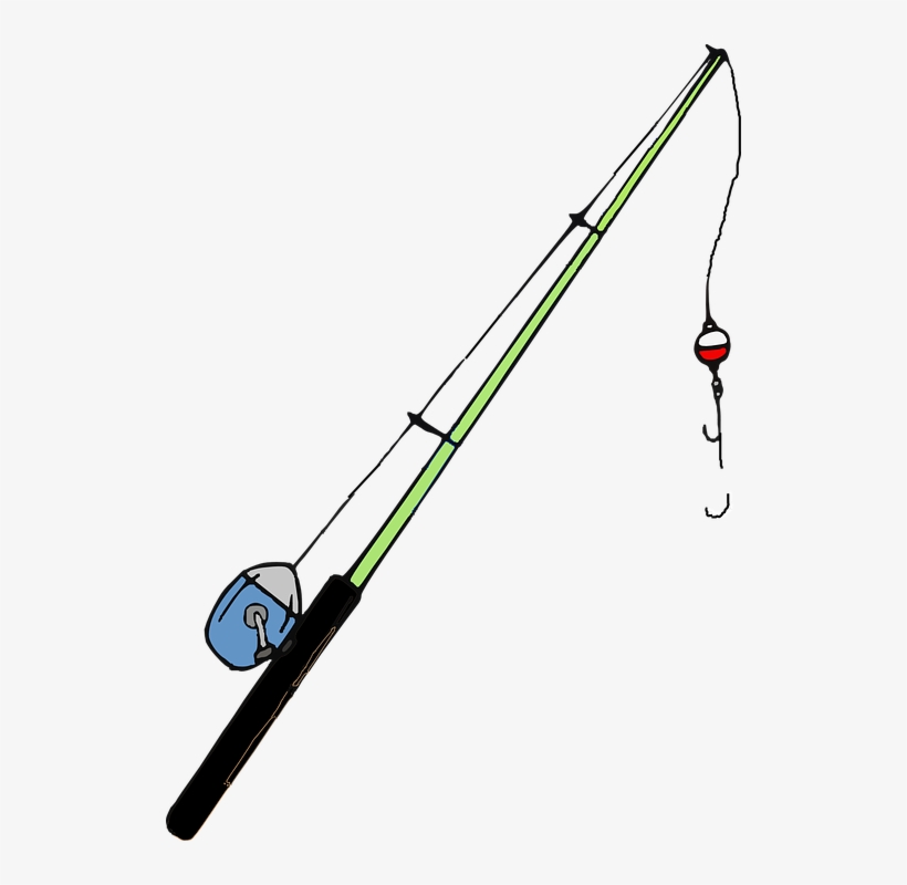 Fishing Rod Png - Fishing Pole With Hook, transparent png #8934271