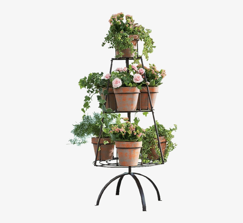 Flower Pots Display Rack, - Flower Pot Display Stand, transparent png #8934397