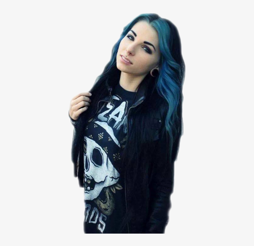 Egy Anyai Ágról Natália És Andy Biersack Messzi Unokatestvérek - Rocker Girl With Blue Hair, transparent png #8934994