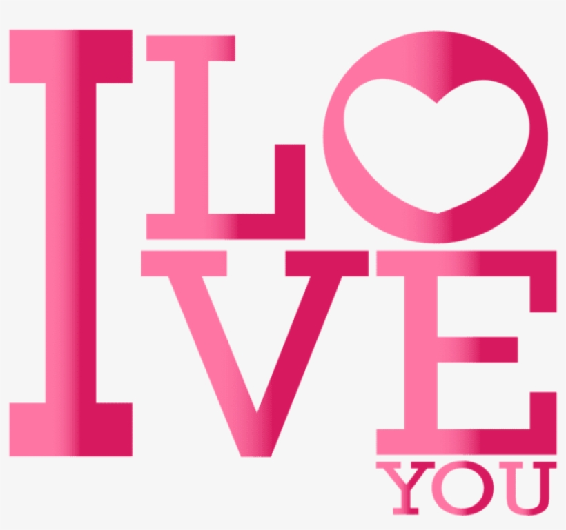Free Png Download I Love You Text Pink Png Images Background - Heart, transparent png #8935154